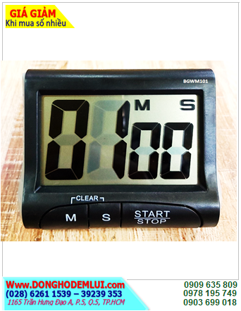 TIMER BGWM101, Đồng hồ hẹn giờ đếm Lùi-đếm t1iến 100phút Timer BGWM101 chính hãng |Bảo hành sử dụng 01 tháng